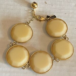 Kate Spade New York bracelet, creamy yellow and goldtone